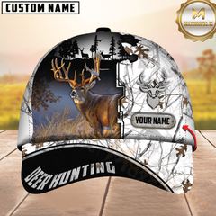 Maxcorners Hunting Deer Camouflage Multicolor Personalized Name 3D Cap