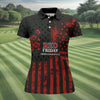 Maxcorners Red Friday American Flag Poppy Golf Polo Shirt, Ladies Golf Shirt, Golf Tops For Women LM1507