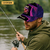 Maxcorners The Lone Below Shark And Skull Fishing Cap, Men's Fishing Hat, Fishing Trucker Hats, Gift For Fisherman