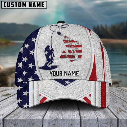 Maxcorners Walleye Fishing American Dusty Style Customized Name 3D Cap