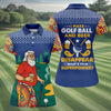 Maxcorners Funny Bearded Golfer Beer Lover Paisley Sleeve Golf Polo, Ladies Golf Shirts, Women’s Golf Apparel LM1507