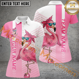 Maxcorners Cute Funny Pink Flamingo Bowling Jersey Customized Name 3D Shirt