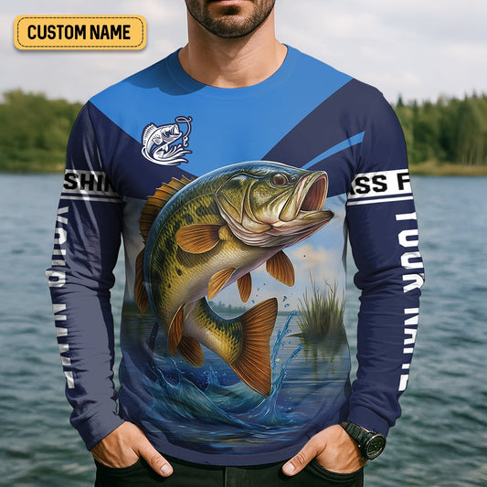 Maxcorners Largemouth Bass Fishing SPF Shirt For Men, Fisherman Outfit, Gift For Fisherman