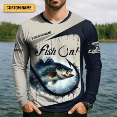 Maxcorners Bass Fishing Shirt, Long Sleeve Sun Shirt, Camo Long Sleeve Shirt, Mens Fishing Shirt