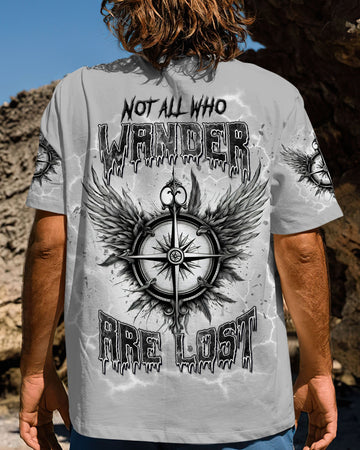 Maxcorners Not All Who Wander Are Lost Compass All Over Print LM1501