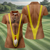 Maxcorners Funny Chicken Yellow Singlet Body Golf Shirt, Women’s Golf Polo, Printed Golf Shirt LM1507
