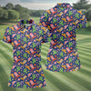 Maxcorners Western Cowboy Golf Shirt, Desert Cactus Horseshoe Pattern, Golf Shirt For Women LM1507
