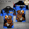 Maxcorners Billiards Ball 8 Happy Beer Bear Customized Name, Team Name 3D Shirt (6 Colors)
