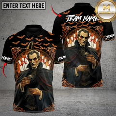 Maxcorners Bowling Dracula Night Strike Personalized Name 3D Unisex Shirt