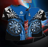 Maxcorners  Personalized 3D All Over Printed Dart Shirt Dart On Shirt ( Blue )