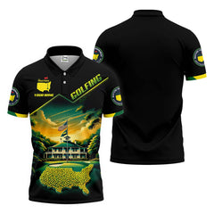 Maxcorners Custom Augusta Golf Course Polo Shirt, Golfing Apparel, Mens Golf Gift, Funny Golf Shirt