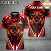 Maxcorners Bowling Flaming Muscle Bull Multicolor Customized Name, Team Name 3D Shirts
