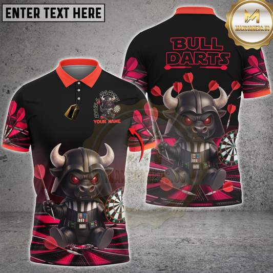 Maxcorners Darts Bull Darth Bullseye Multicolor Customized Name, Team Name 3D Shirts
