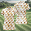 Maxcorners Adult Humor Ice Cream Golf Shirt, Funny Cone Pattern, Golf Shirt For Women LM1507