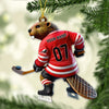 Maxcorners Custom Name Hockey Ornament, Christmas Gift for Hockey Lover 2D Flat LM2111