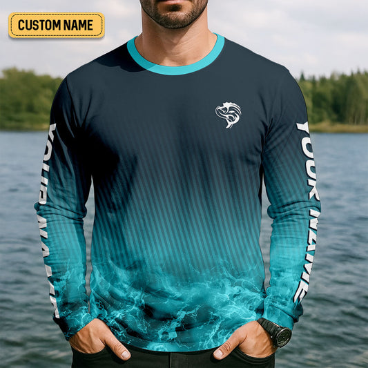 Maxcorners Personalized Fishing Shirt for Men, Funny Angler Long Sleeve UPF Shirt, Things I Do in My Spare Time Fisherman Gift