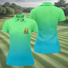 Maxcorners Tropical Retired Parrot Cocktail Golf Polo Shirt, Ladies Golf Shirts, Women's Golf Apparel LM1507