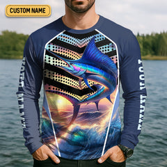 Maxcorners Every Cast Is A New Possibility Mens Fishing Shirts Long Sleeve, SPF Shirt For Men, Fishing Shirts For Men