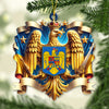 Maxcorners Custom Name Romania Ornament, Christmas Gift for Romania Lover 2D Flat LM2111