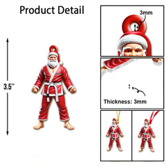 Maxcorners Custom Name Santa Jiujutsu Ornament, Santa Jiujutsu Christmas Gift 2D Flat LM2211