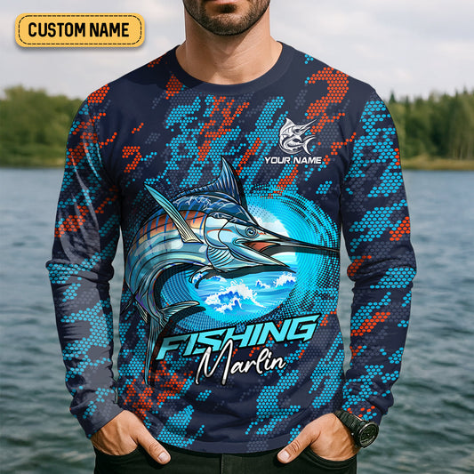 Maxcorners Marlin Fishing SPF Shirts, Gone Fishing Be Back At Sunset Or Maybe Sunrise Shirts For Men, Funny Fisherman Gift