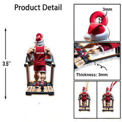 Maxcorners Custom Name Gym Ornament, Gymnastics Christmas Gift4 2D Flat LM2211