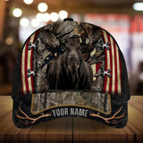 Maxcorners Moose Hunting Classic Personalized Name 3D Cap