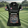 Maxcorners Personalized Veteran America 250 Polo Shirt Gray Accent, Women’s Golf Polo, Ladies Golf Shirts LM1507