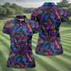 Maxcorners Vibrant Neon Liquid Marble Abstract Golf Shirt, Women’s Golf Tops, Women’s Golf Apparel LM1507