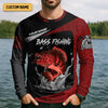 Maxcorners Bass Fishing Shirts, Hunt - Strike - Rule, SPF Long Sleeve Shirts, Fishing Shirts For Men