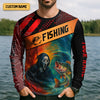 Maxcorners Ghost Face Fish Mens Sun Protection Shirts, Fishing Jersey, Fisherman Gift, Fishing Shirts For Men