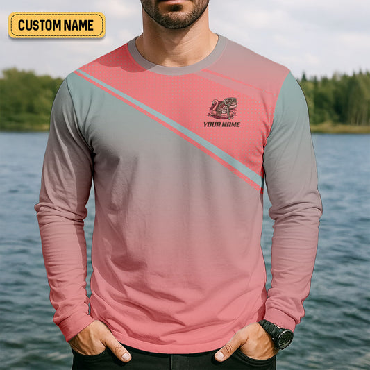 Maxcorners Custom Funny Fishing Shirt for Men, Snorkeling Fish Summer Beach, Fishing UPF Shirts