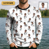 Maxcorners Funny Stick Figure Fishing Pose Custom Face SPF Shirt For Men, Funny Fishing Shirt, Fishing Shirts For Men