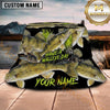 Maxcorners Fishing Blue Yellow Sport Water Splash Personalized 3D Bucket Hat (13 Fish Species)