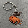 Maxcorners Personalized Trap Shooter Cracked Orange Clay Target Shotgun Shell Acrylic Christmas Ornament And Keychain Custom Gift For Trap Shooters 2D Flat
