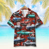 Maxcorners Seamless Tribal Pattern, Custom Classic Car Photo Hawaiian Shirt, Summer Gift