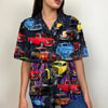 Custom Hot Rod Photo Hawaiian Shirt, Flame Pattern, Gift For Hot Rod Lovers
