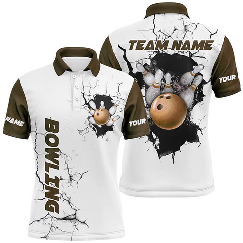 Maxcorners Flame Skull Bowling Ball And Pins Team league Multicolor Option Customized Name 3D Shirt