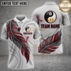 Maxcorners Yin Yang Eight Ball Feathered Graphic Pool Jersey Multicolor Customized Name, Team Name 3D Shirts
