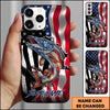 Maxcorners Fishing Phone Case Patriotic Style Personalized Name Phone Case (8 Fish Species)