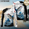 Maxcorners Fishing Water Flow Custom Name & Team Name 3D Shirts