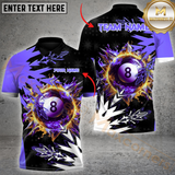 Maxcorners Billiard 8-Ball Pool Power Frozen Multicolor Customized Name, Team Name 3D Shirts