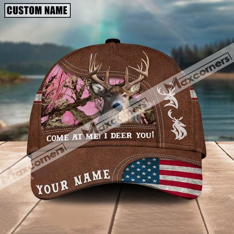 Maxcorners Deer Hunting Come At Me I Deer You Multicolor Option Personalized Cap