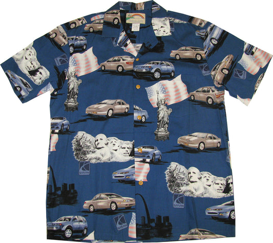Maxcorners Saturn Men's Paradise Found Hawaiian Aloha Cotton Shirt