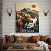 Maxcorners Duck Hunting Flying Ducks Sunset Marsh Personalized Canvas Wall Art