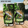 Maxcorners Fishing Tumbler Neon Green Energy Swirl Design Personalized Name Tumbler (13 Species)