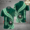 Maxcorners Eight Ball Circular Wave Texture Billiards Shirt Multicolor Customized Name, Team Name 3D Shirts