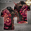 Maxcorners Darts Golden Imperial Dragon Ornate Dartboard Multiple Options Personalized Name, Team Name 3D Shirt