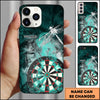 Maxcorners Dragonfly Smoke Dark Art Dartboard Personalized Name 3D Phone Case