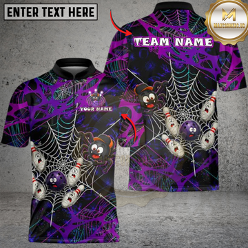 Maxcorners Bowling Spider Personalized Name 3D Unisex Shirt